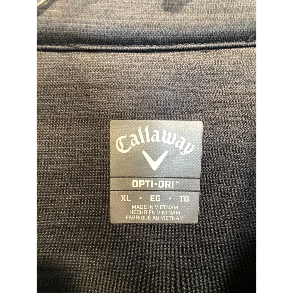 Callaway Mens Opti-Dri 1/4 Zip Pullover XL Gray Fleece‎ Lined Golf Jacket